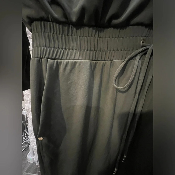 Marc NY Andrew Marc military green long sleeve waist tie dress size 10 - Picture 6 of 8